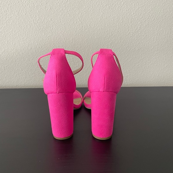 Women’s Pink Block Heel Sandals - Picture 3 of 4